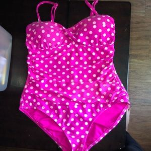 Polka dot bathing suit